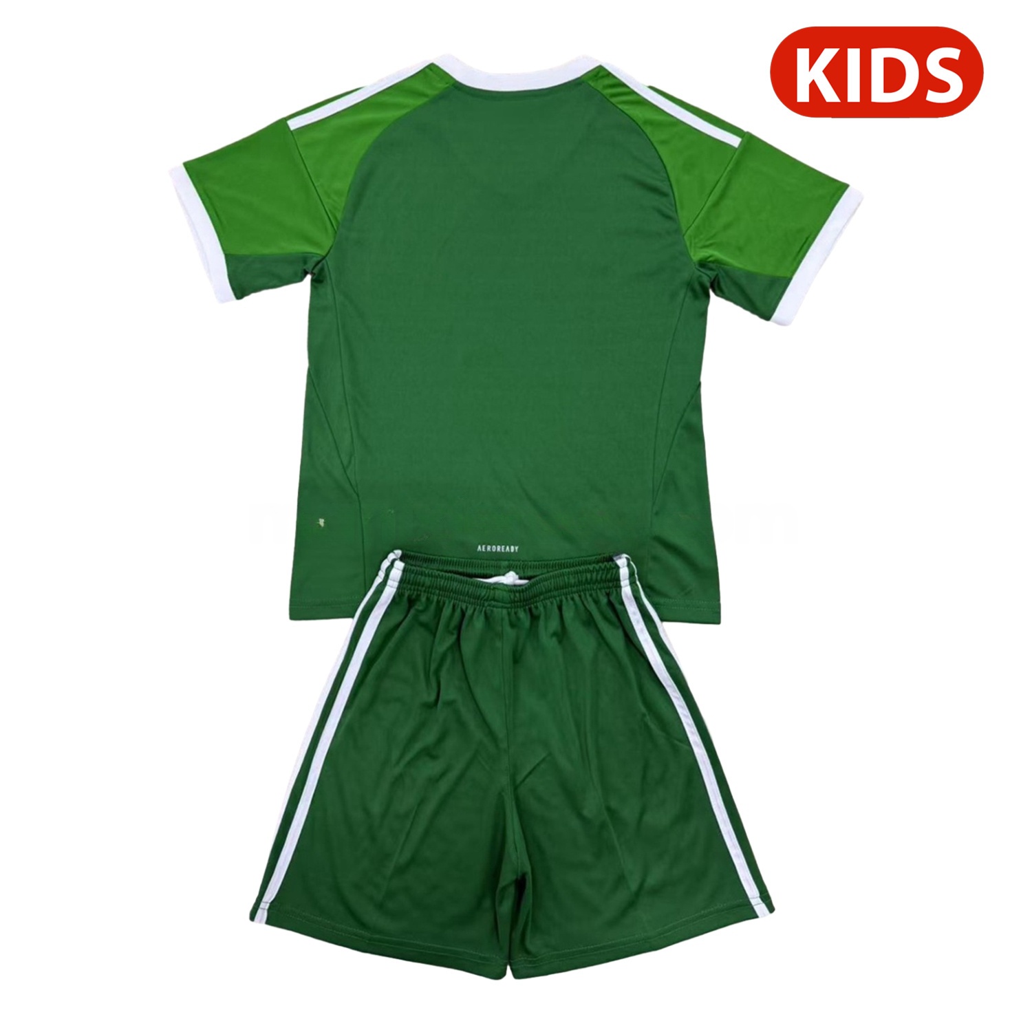 Mexico 2025 Throwback Trefoil Green Goalkeeper Kids Kit - Unitedfutballjersey