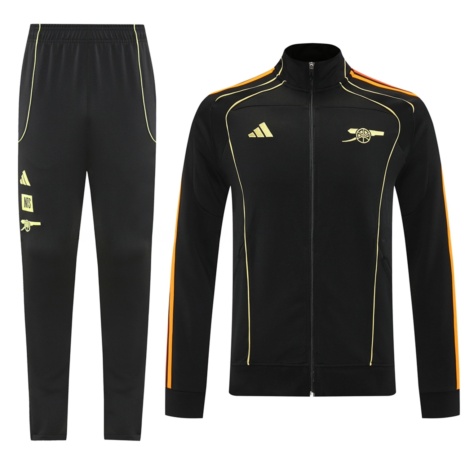 Arsenal 25-26 NTS Urban Purist Jacket Training Tracksuit - Black Throwback Jackets & Pants - Unitedfutballjersey