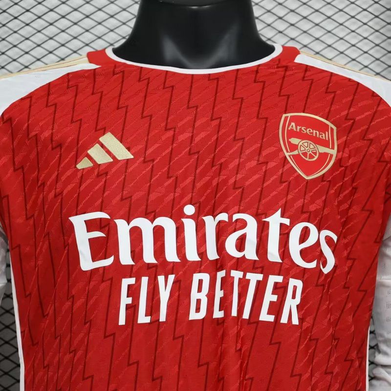 Arsenal 23-24 Home Long Sleeve Jersey - Player Version - Unitedfutballjersey