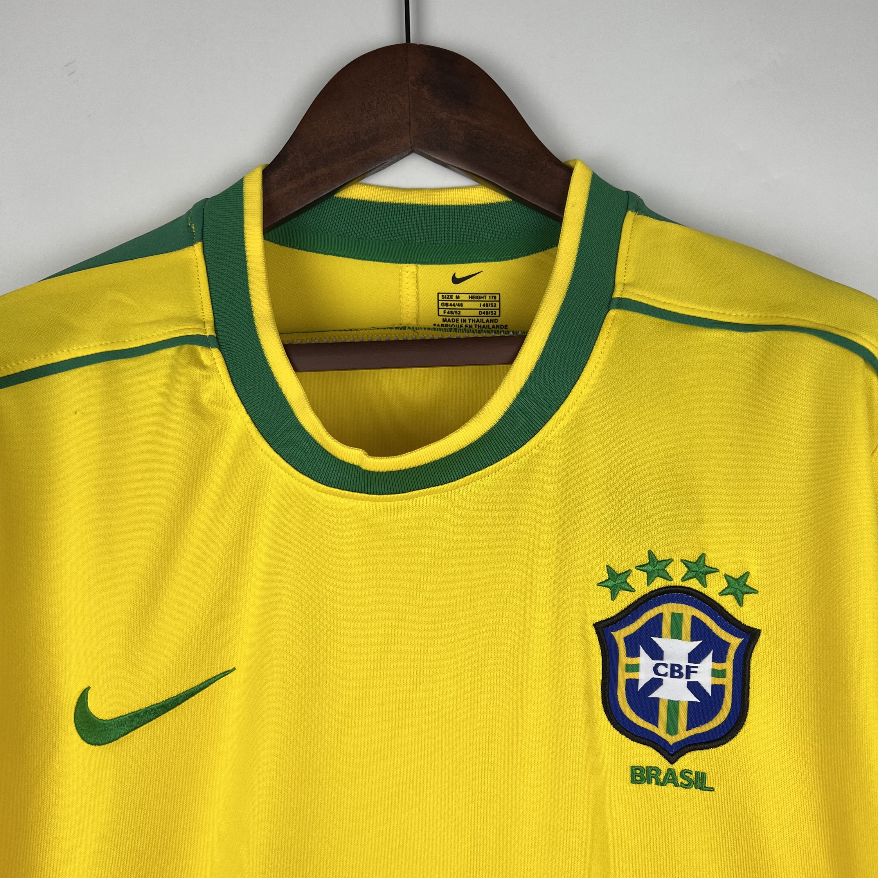 Retro Brazil 1998 Home Stadium Long Sleeve Jersey - Unitedfutballjersey