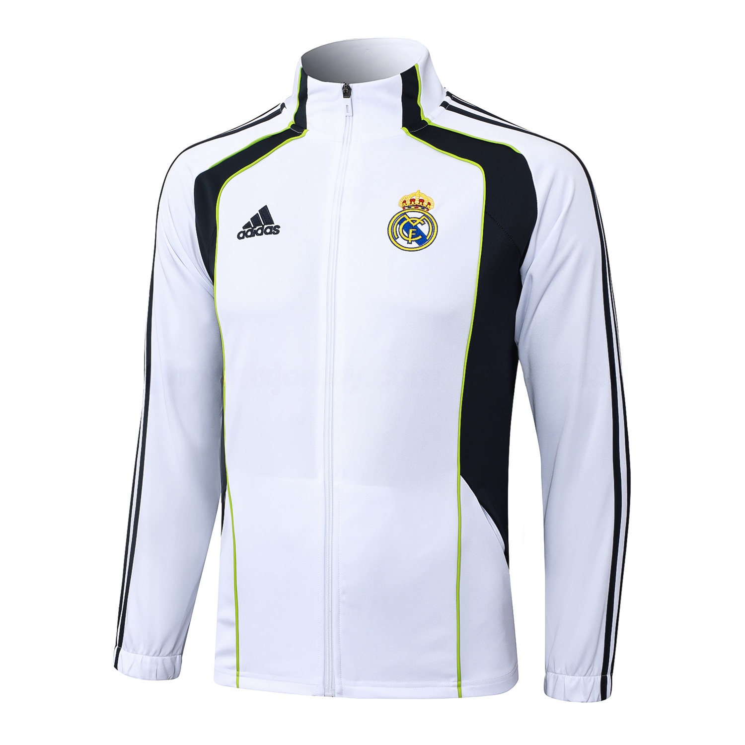 Real Madrid 25-26 Jacket Training Tracksuit - White Throwback Jackets & Black Pants - Unitedfutballjersey