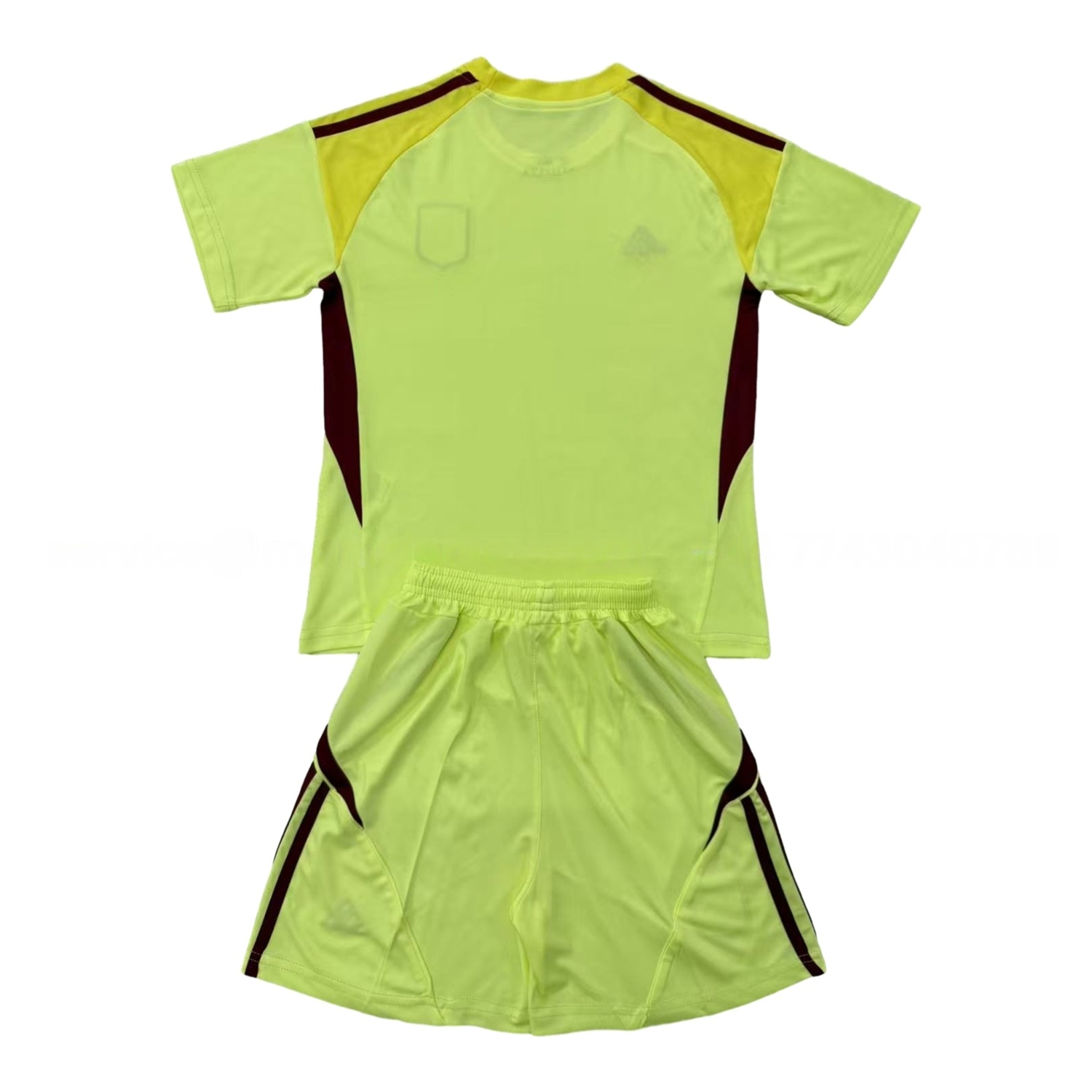 Aston Villa 25-26 Yellow Unsponsored Goalkeeper Kids Kit - Unitedfutballjersey
