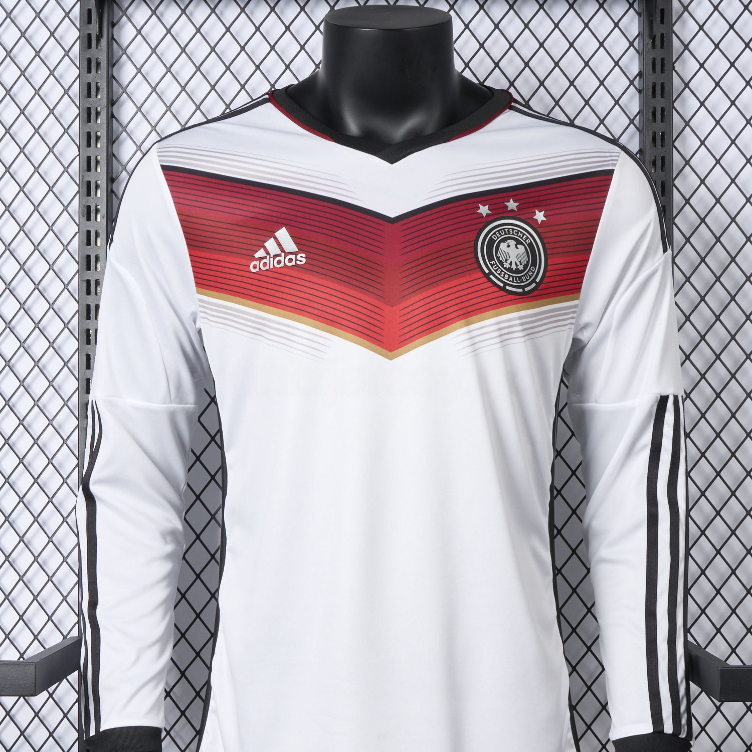 Retro Germany 2014 Home Long Sleeves Jersey - Player Version - Unitedfutballjersey