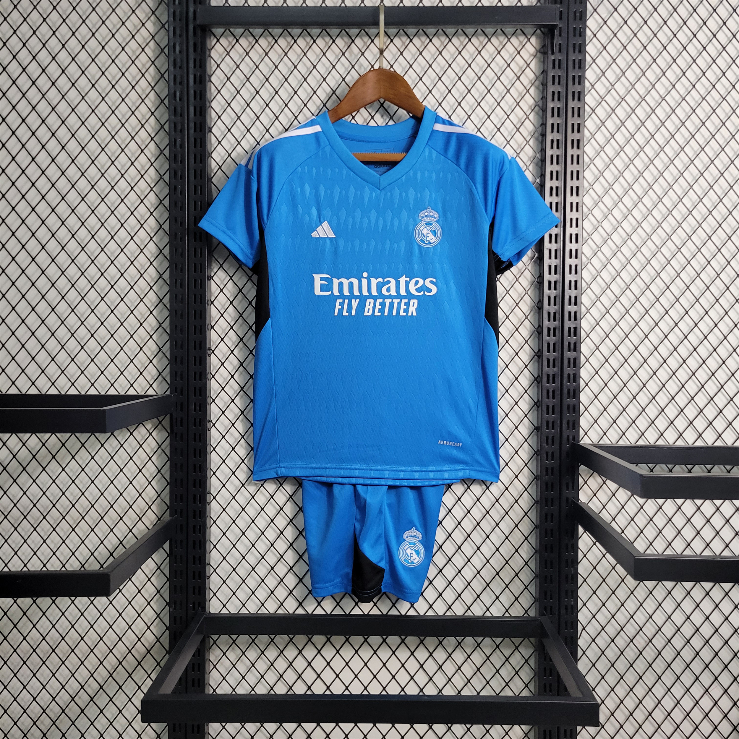 Real Madrid 23-24 Blue Goalkeeper Kids Kit - Unitedfutballjersey