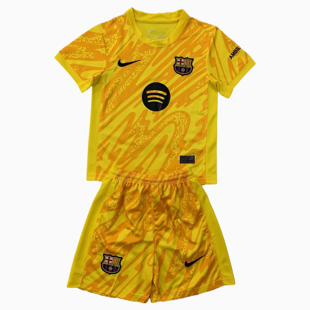 Barcelona 24-25 Yellow Goalkeeper Kids Kit - Unitedfutballjersey