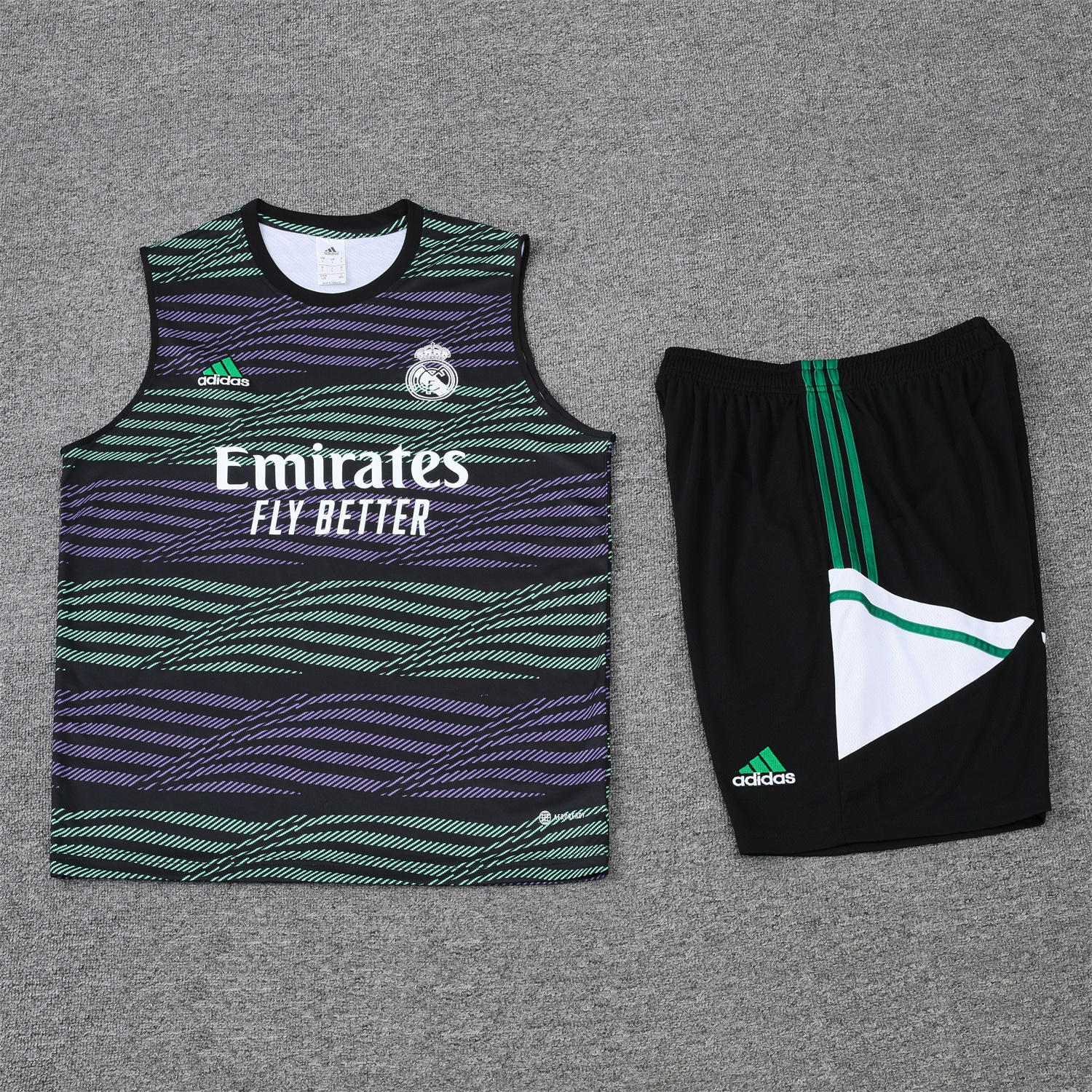 Real Madrid 23-24 Striped Training Vest Suit - Unitedfutballjersey