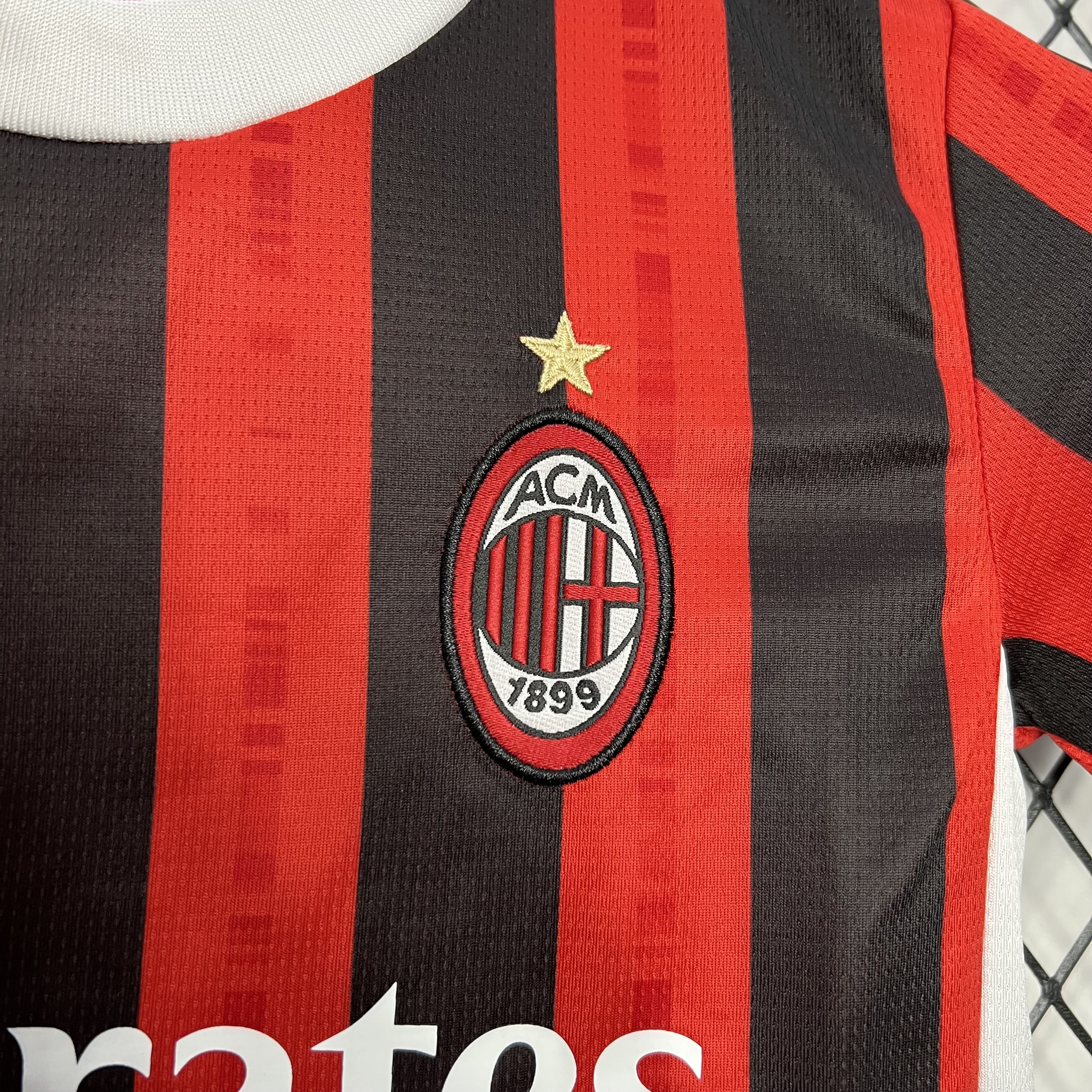 AC Milan 24-25 Home Stadium Kids Kit - Unitedfutballjersey