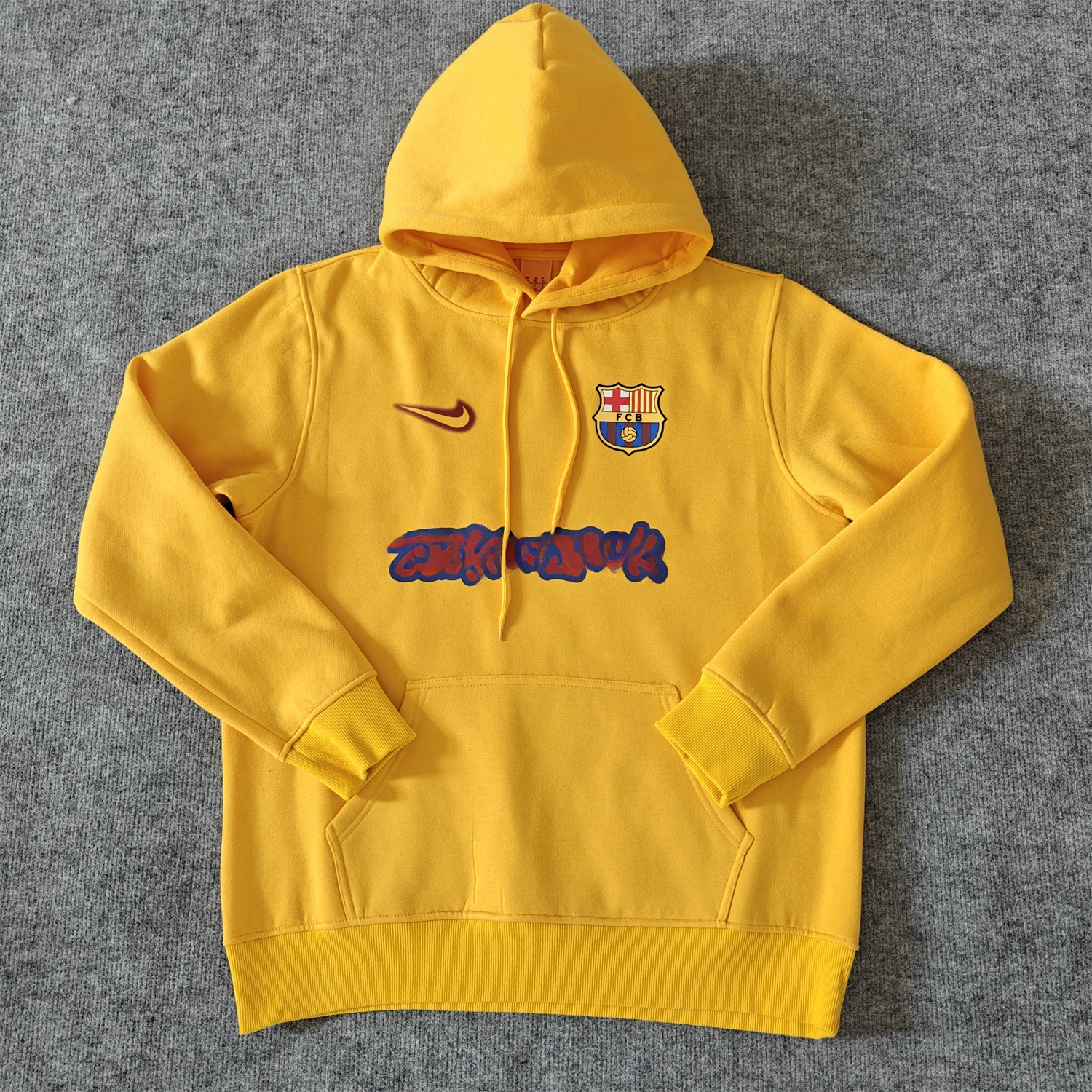 Barcelona x Travis Scott Team Logo On Both Sides Unisex Pullover Hoodie - Unitedfutballjersey