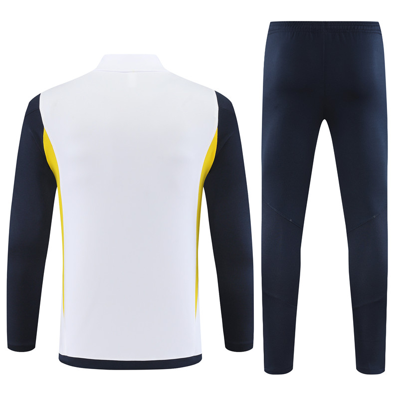 Real Madrid 23-24 Kids Long Sleeve Training Set White - Unitedfutballjersey