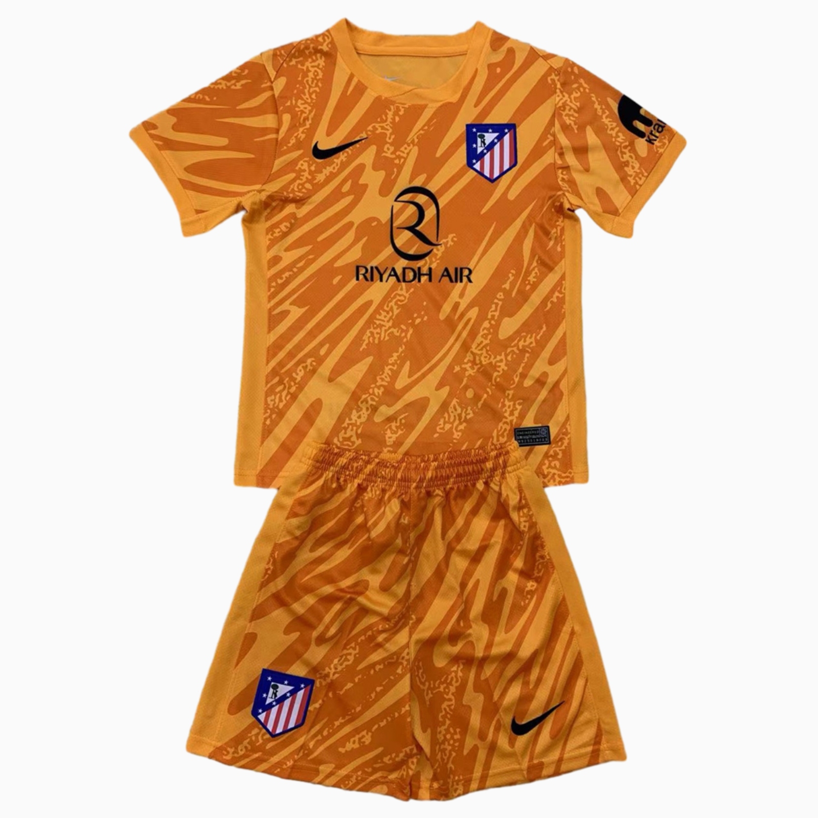 Atletico Madrid 24-25 Orange Goalkeeper Men's Adult Jersey Set - Fans Version - Unitedfutballjersey