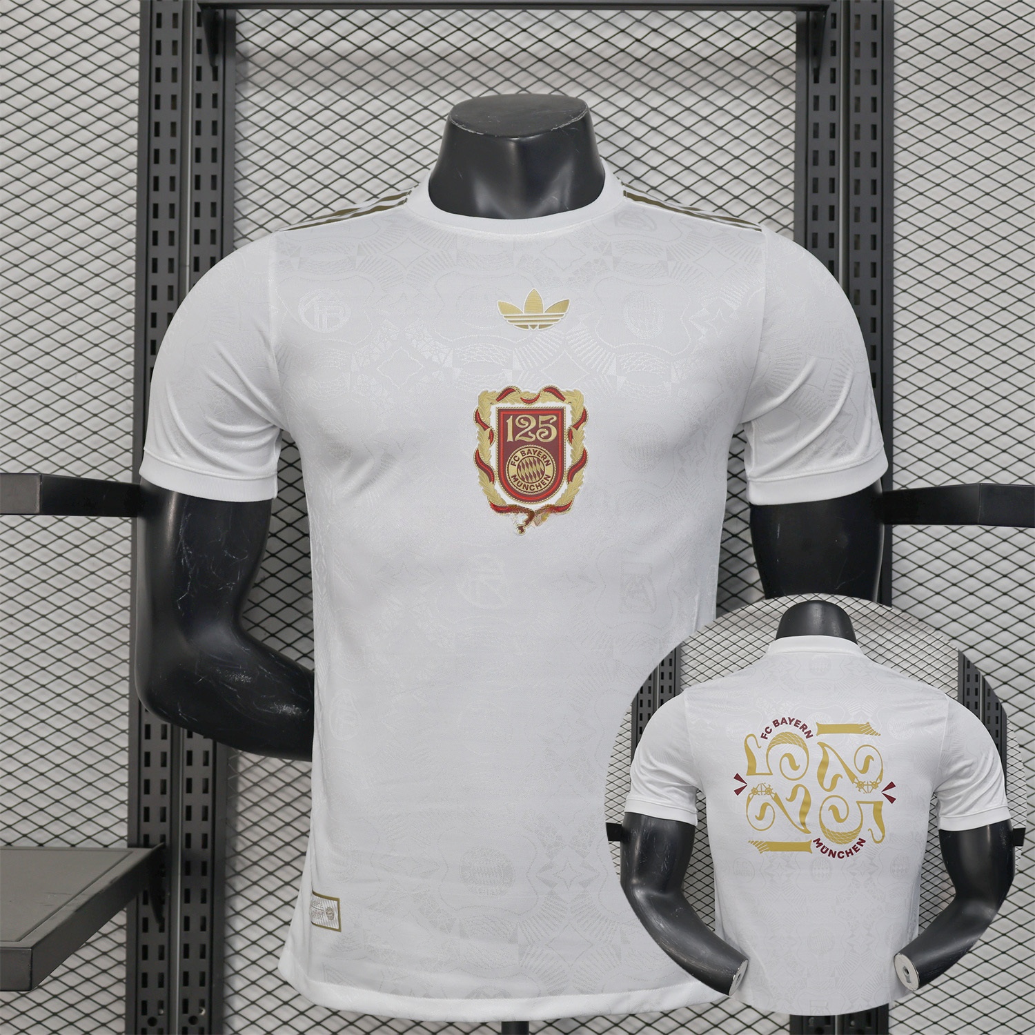 Bayern Munich 2025 White 125th Anniversary Jersey - with 125th Patch on Back - Player Version - Unitedfutballjersey