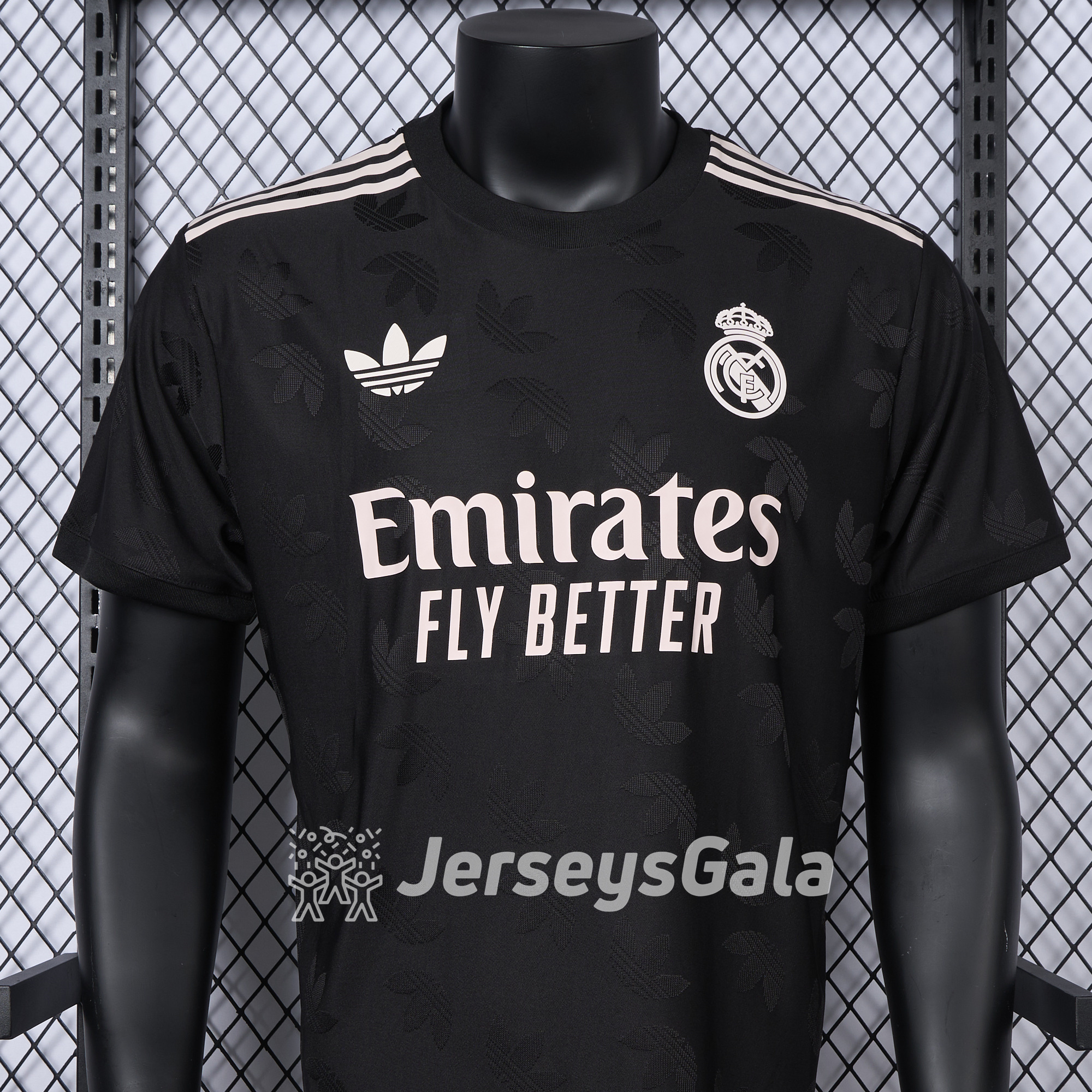 Real Madrid 24-25 Trefoil Black Jersey - Player Version - Unitedfutballjersey