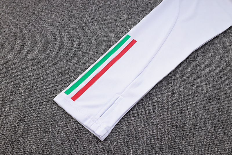 Manchester United 23-24 Kids Long Sleeve Training Set White and Red - Unitedfutballjersey