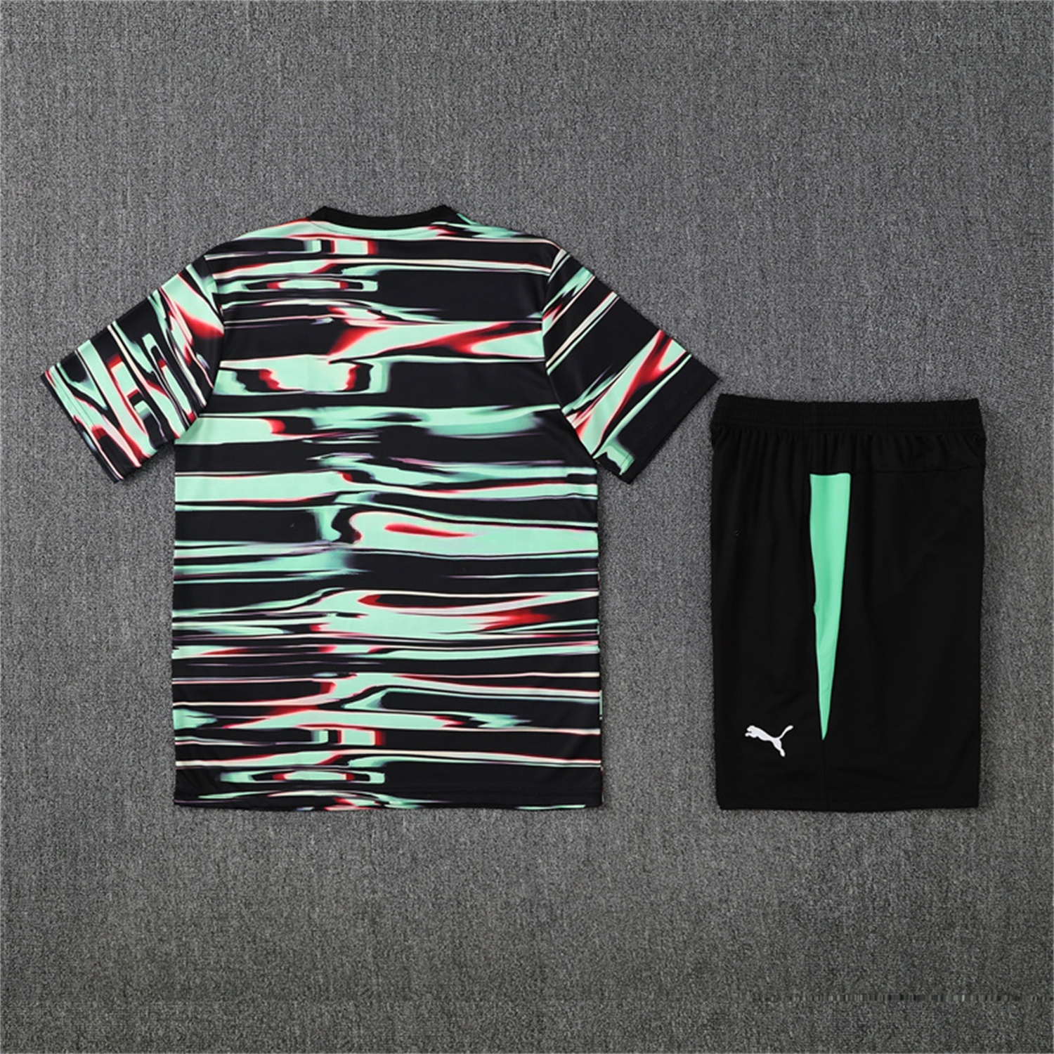 Portugal 25-26 Kids Short-Sleeve Training Set - Camouflage top & Black Shorts - Unitedfutballjersey