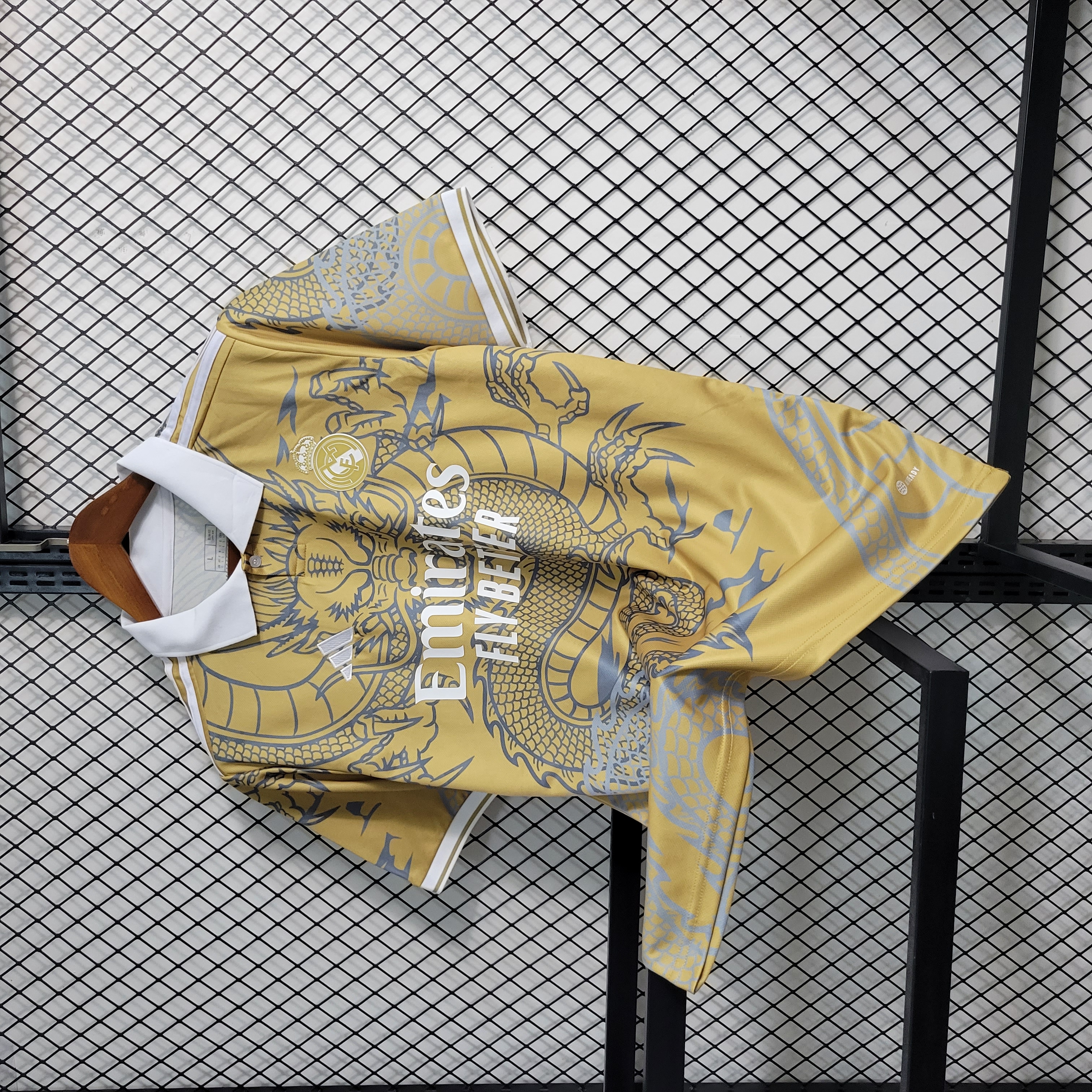 Real Madrid 23-24 Yellow Dragon Special Edition Jersey - Fans Version - Unitedfutballjersey