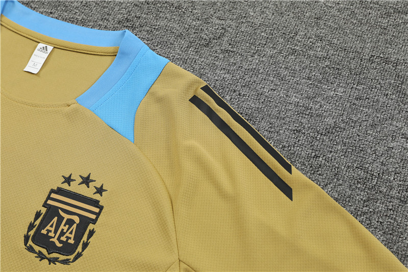 Argentina 2024 Short-Sleeve Training Set - Gold - Unitedfutballjersey