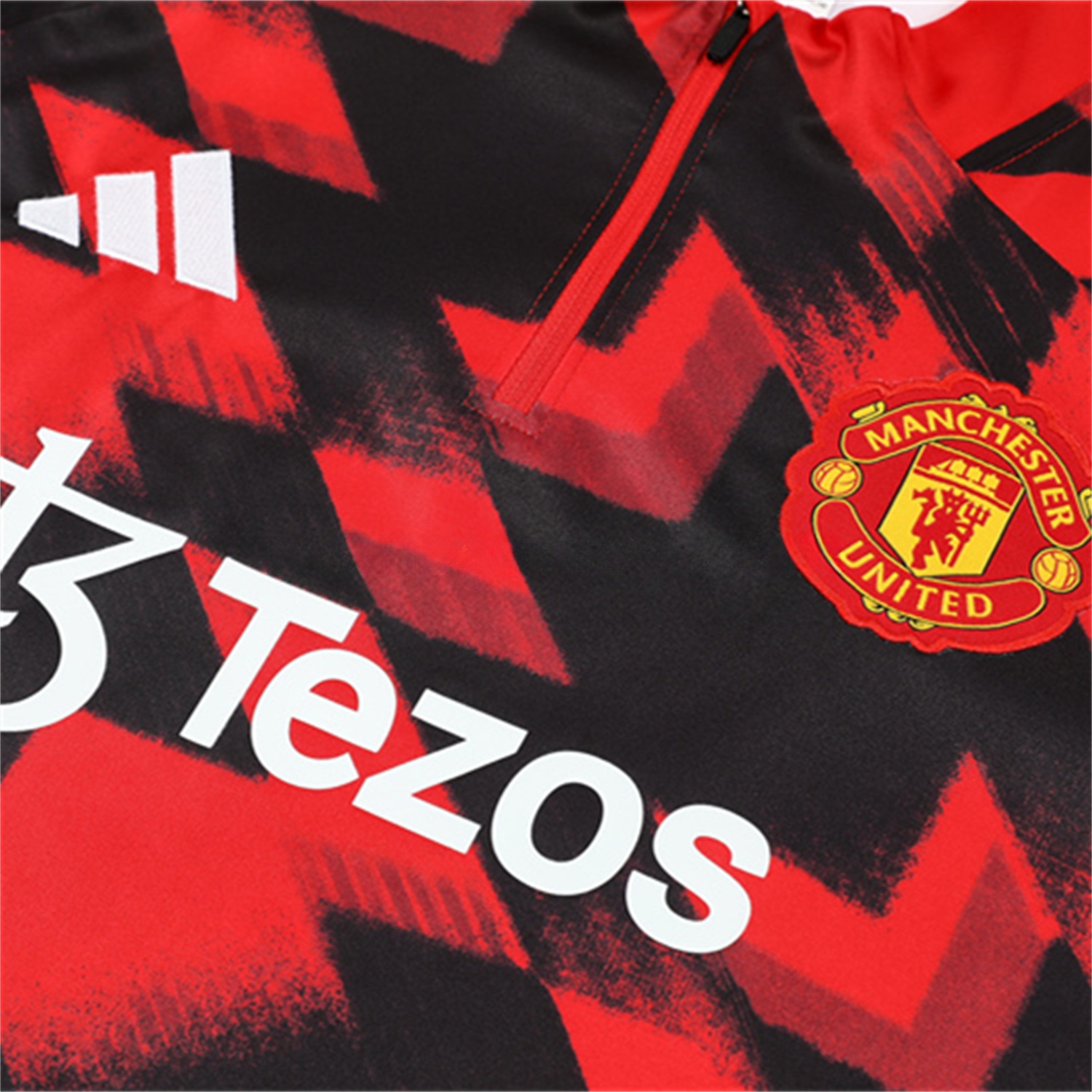 Manchester United 25-26 Long Sleeves Training Set - Red-Black Top & Black Pants - Unitedfutballjersey