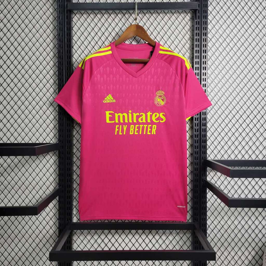 Real Madrid 23-24 Pink Goalkeeper Jersey - Fans Version - Unitedfutballjersey