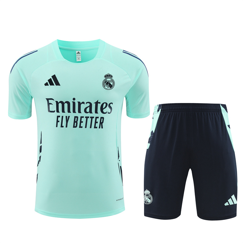 Real Madrid 24-25 Short-Sleeve Training Set - Light Green - Unitedfutballjersey