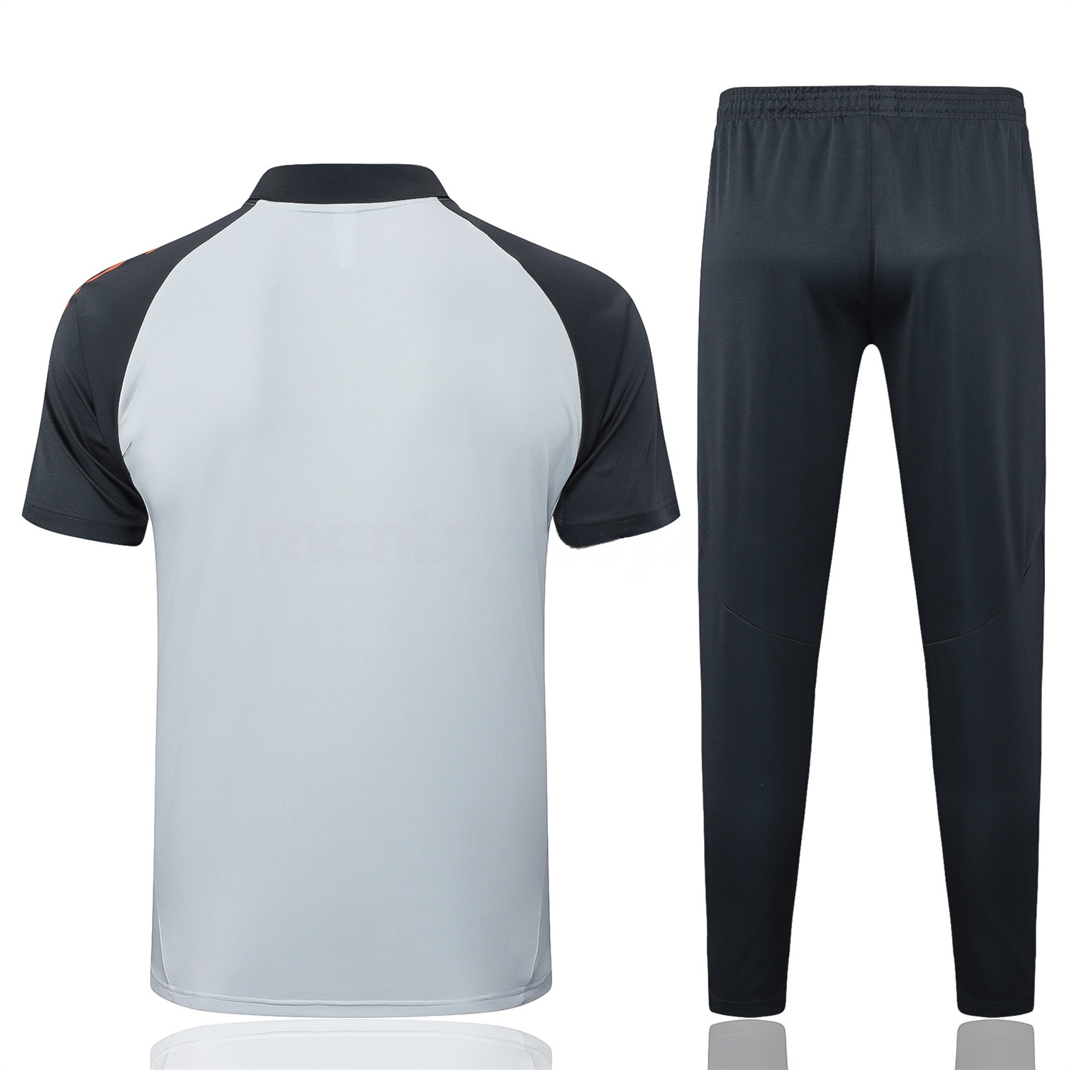 Benfica 25-26 POLO Short-Sleeve Training Set - Grey Top and Deep Grey Pants - Unitedfutballjersey