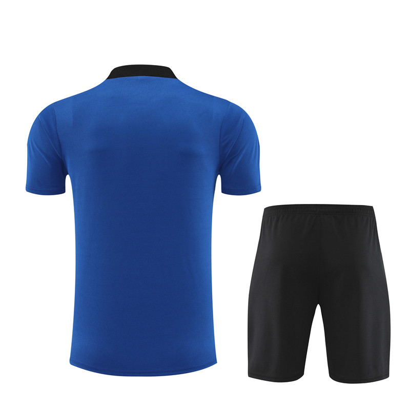 Barcelona 24-25 Short-Sleeve Training Set - Blue and Black - Unitedfutballjersey