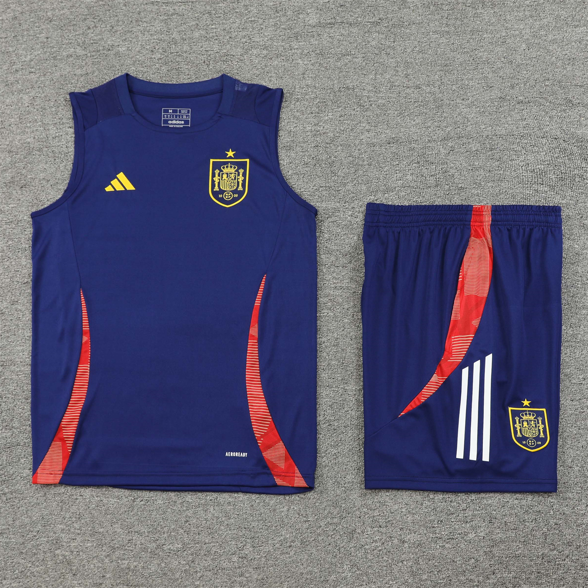 Spain 24-25 Vest Training Set - Deep Blue - Unitedfutballjersey