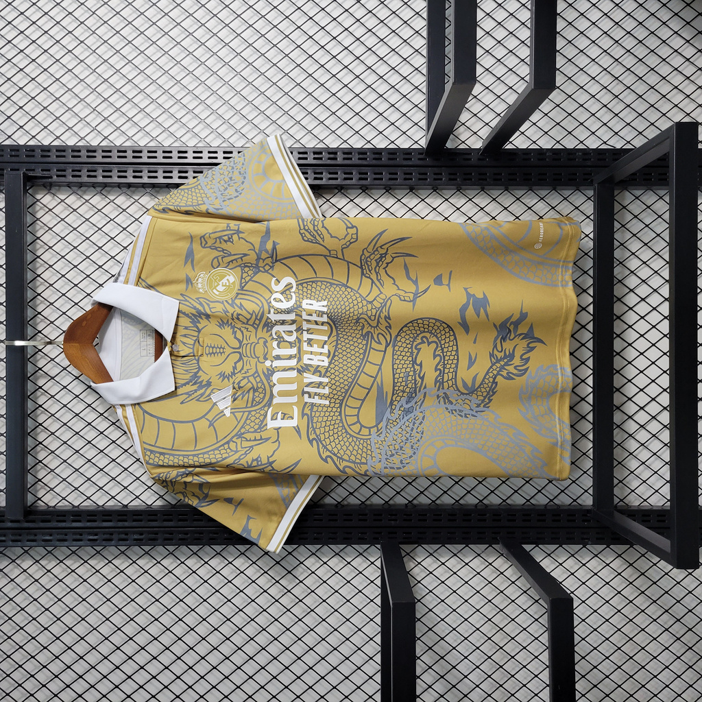 Real Madrid 23-24 Yellow Dragon Special Edition Jersey - Fans Version - Unitedfutballjersey