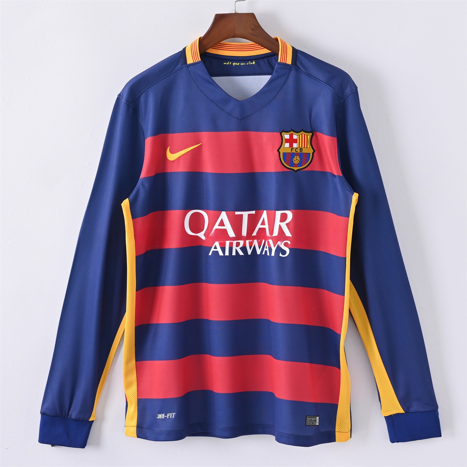 B.A.R.S.A Retro 15-16 Home Long Sleeves Jersey - Unitedfutballjersey