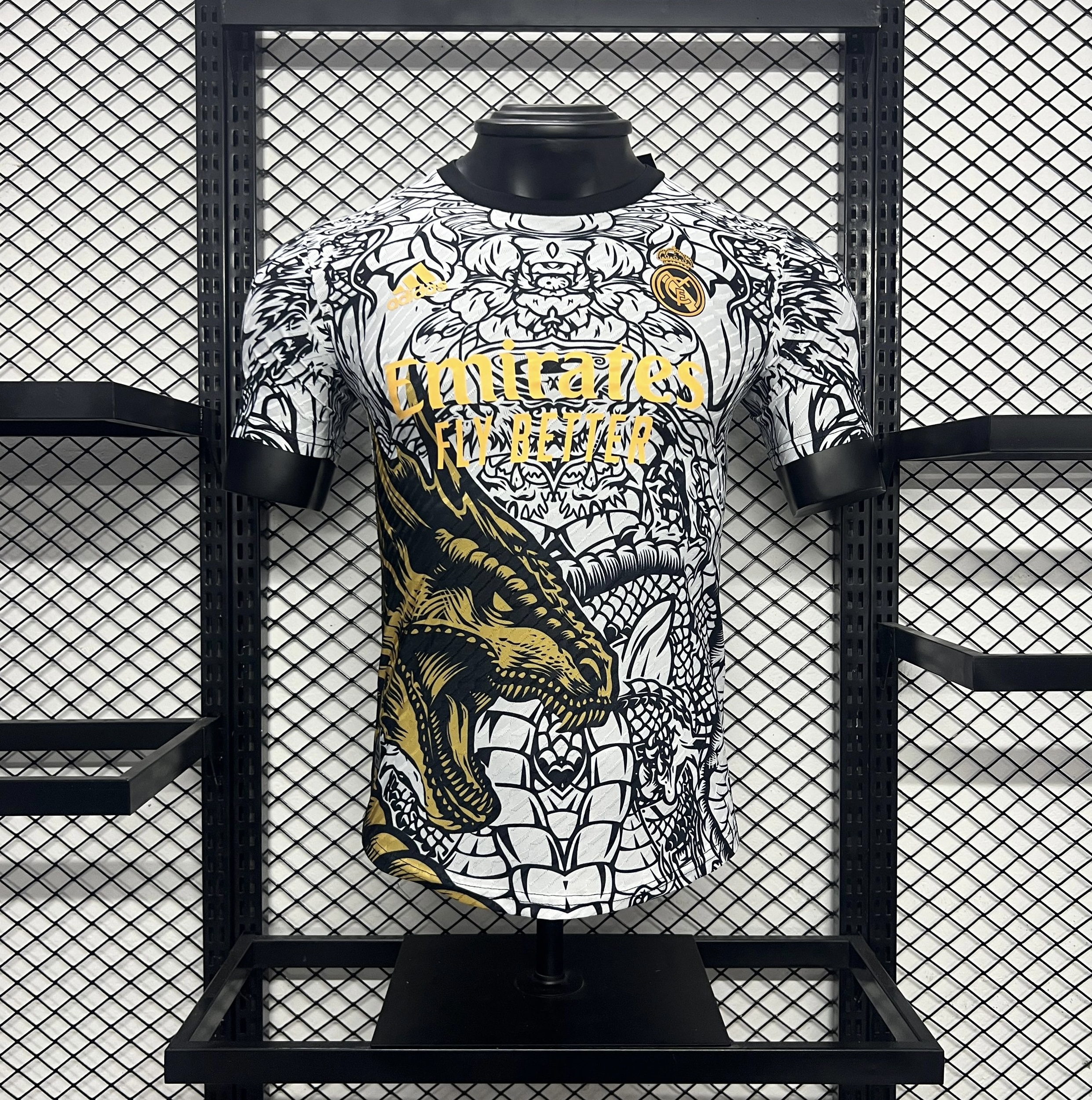 Real Madrid 24-25 Yellow Dragon Special Edition White Jersey - Player Version - Unitedfutballjersey