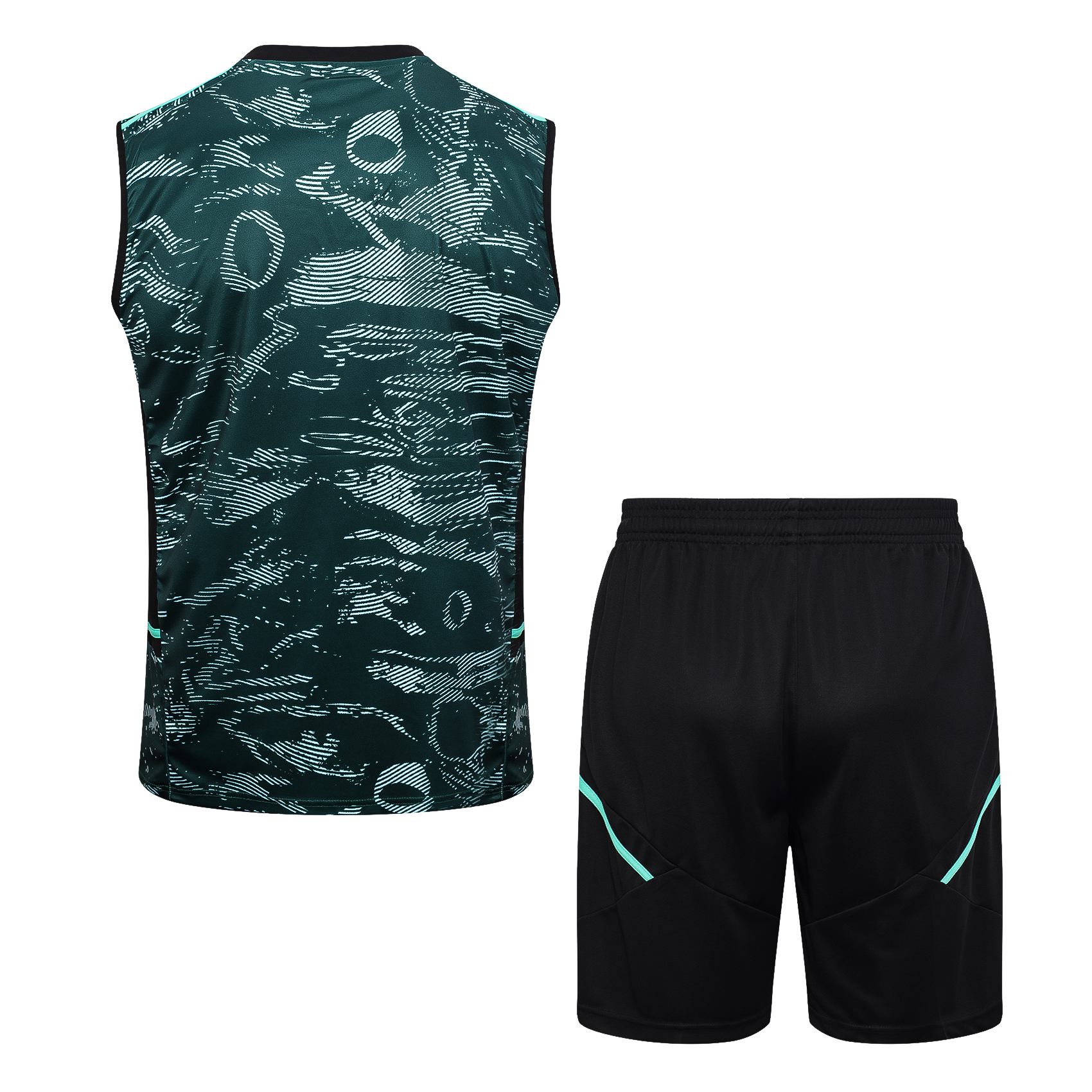 23-24 Real Madrid Green Training Vest Suit - Unitedfutballjersey