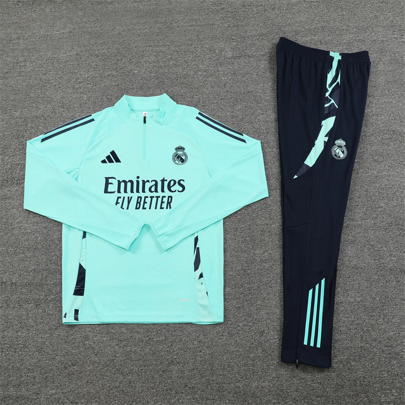 Real Madrid 24-25 Long Sleeve Training Set - Light Green - Unitedfutballjersey