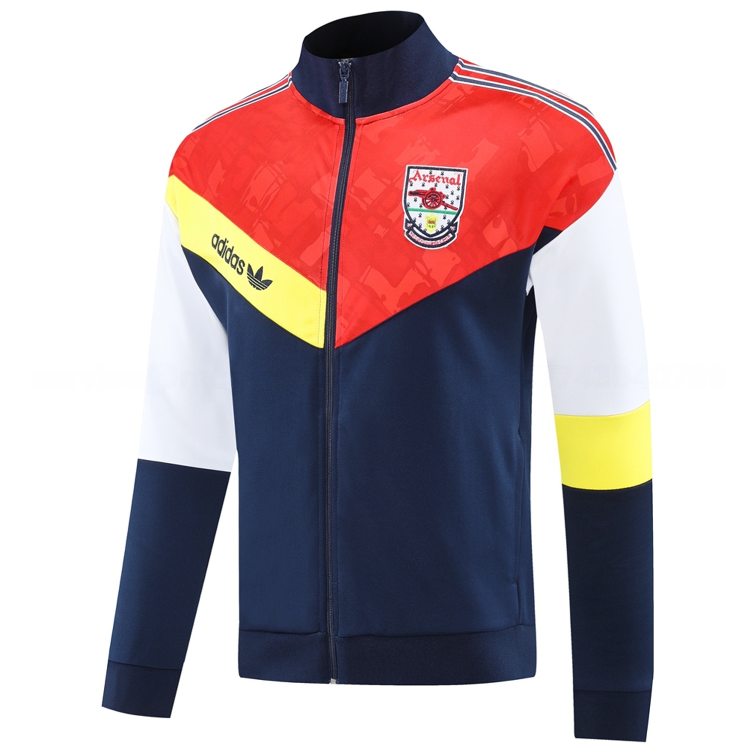 Arsenal 25-26 Jacket Training Tracksuit - Red Blue Throwback Jackets & Blue Pants - Unitedfutballjersey