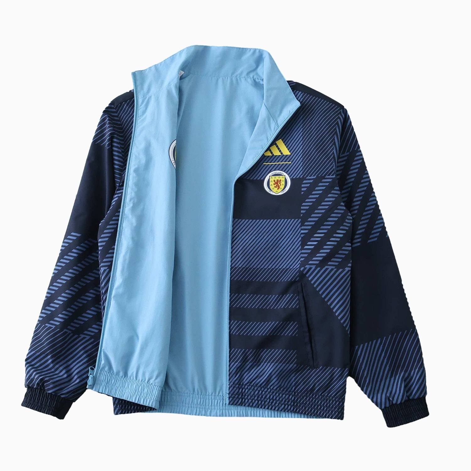 S-c-o.t l.a-n.d 24-25 Home Style Double Sided Reversible Windbreaker - Deep Blue - Unitedfutballjersey