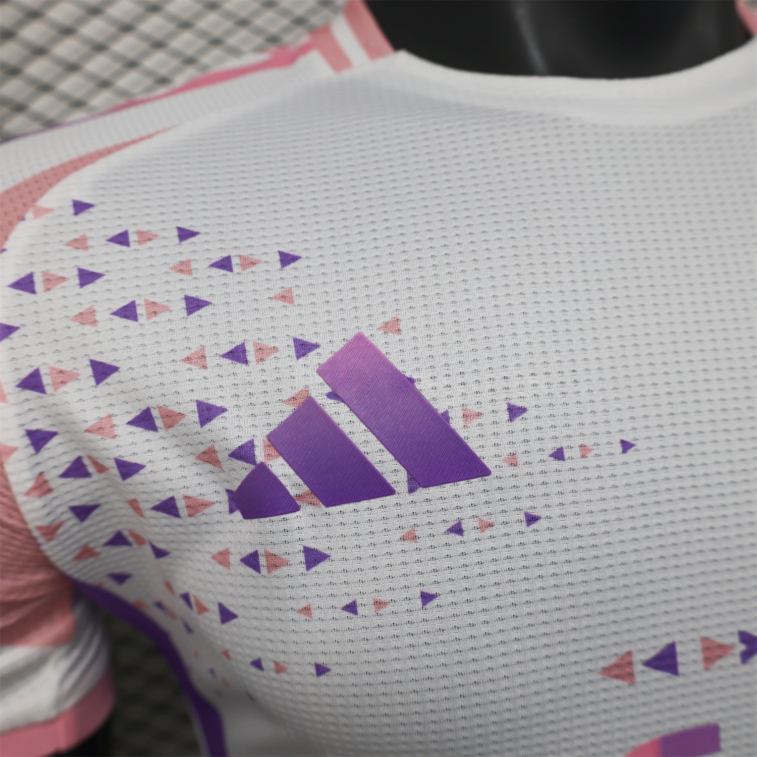 Algeria 25-26 Pink and Purple Triangle Pattern Black Jersey - Player Version - Unitedfutballjersey