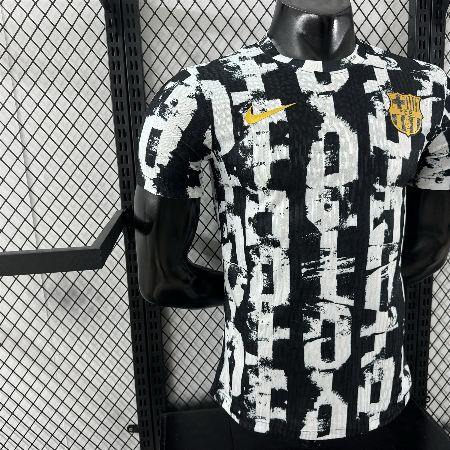 B.A.R.S.A 25-26 Unsponsored White & Black Letters Special Jersey - Player Version - Unitedfutballjersey