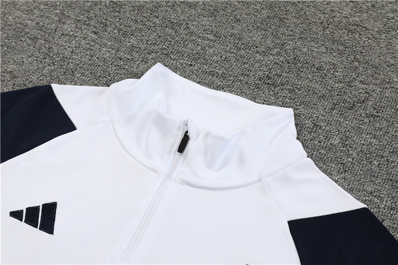 Real Madrid 23-24 Kids Long Sleeve Training Set White - Unitedfutballjersey