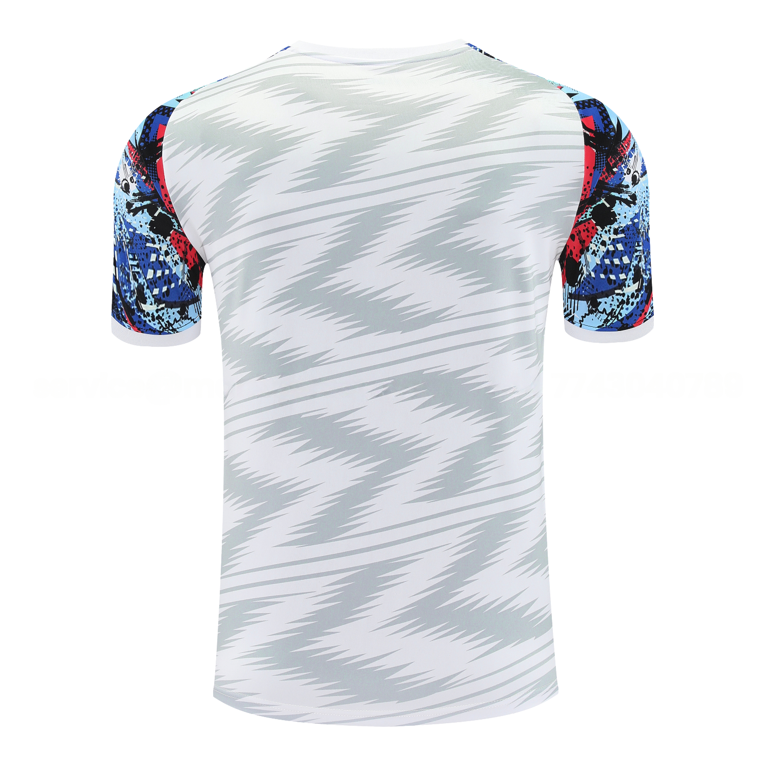 Real Madrid 25-26 Short-Sleeve Training Set - Grey Arrow Pattern Top & Black Shorts - Unitedfutballjersey