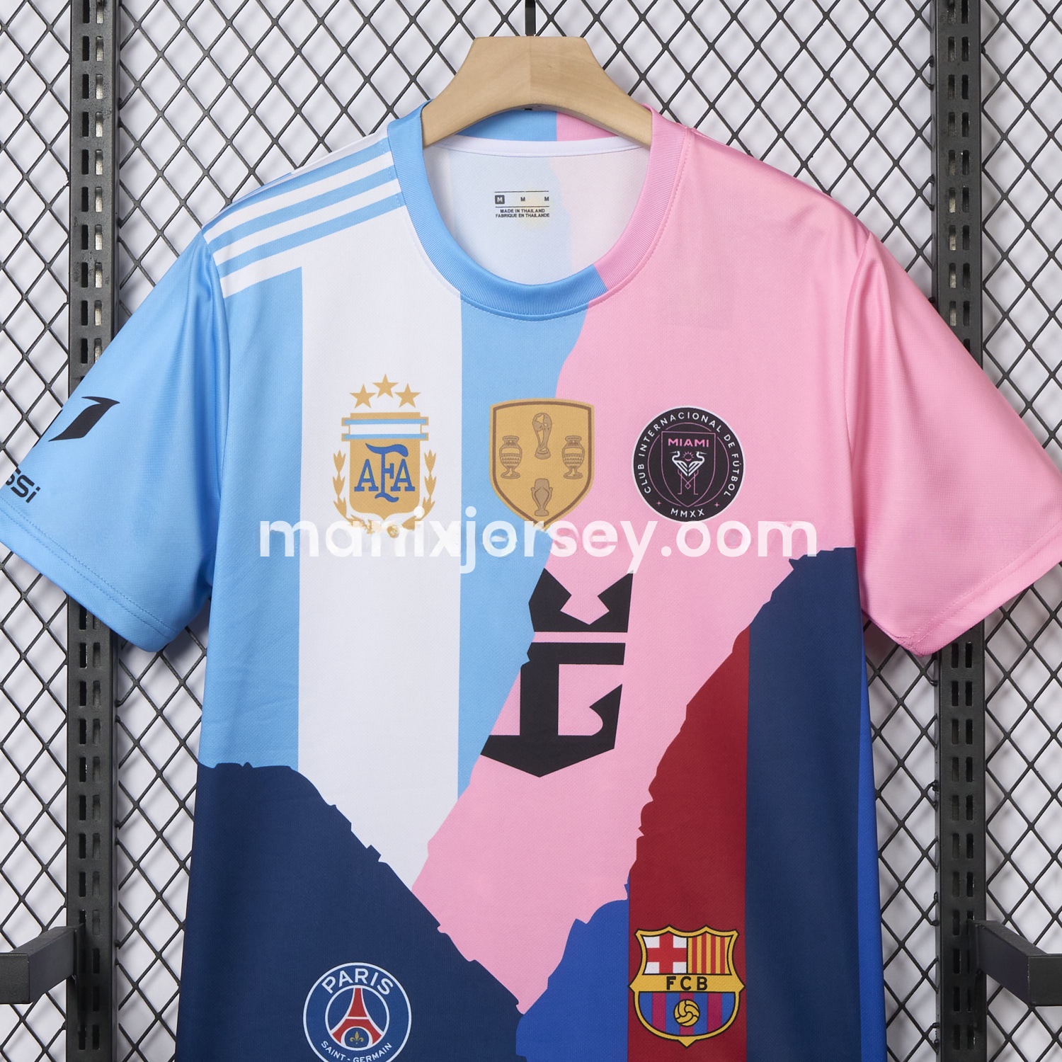 Messi Career Commemorative Jersey - Fans Version - Argentina INT M.A.M Barcelona - with 10 Special Font - Unitedfutballjersey