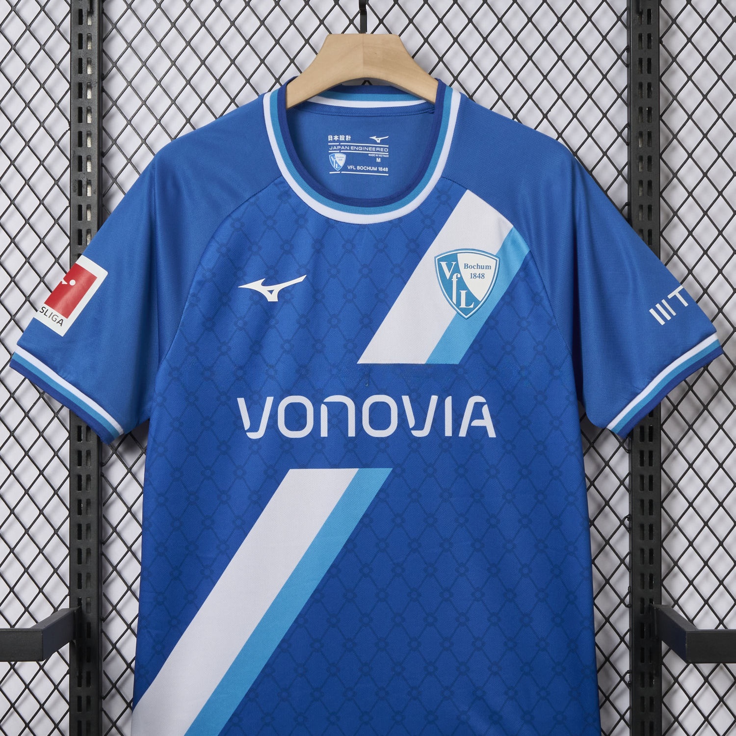 Bochum 24-25 White Slanted Stripe Special Jersey with Sponsors - Fans Version - Unitedfutballjersey