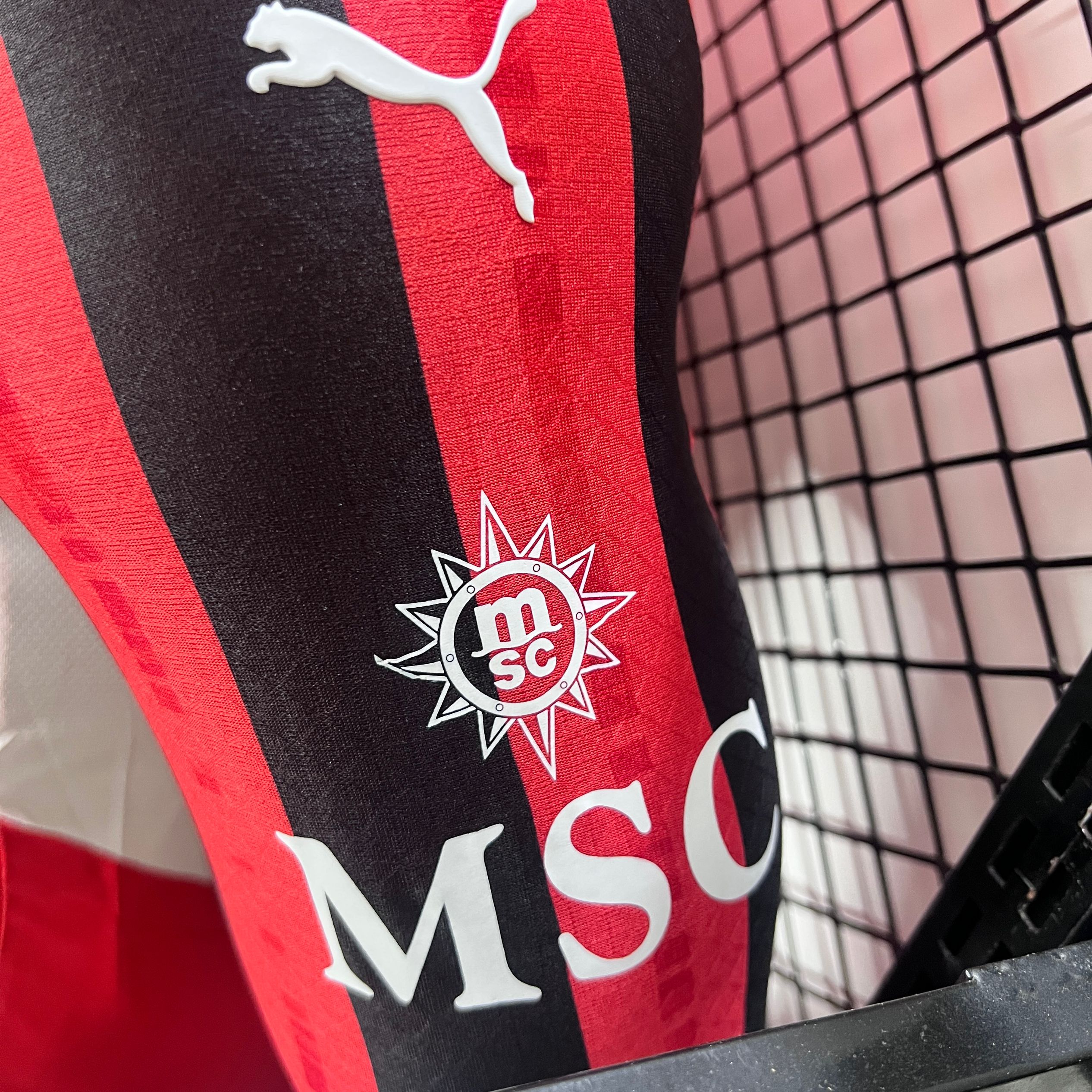 AC Milan 24-25 Home Long Sleeve Jersey - Player Version - Unitedfutballjersey