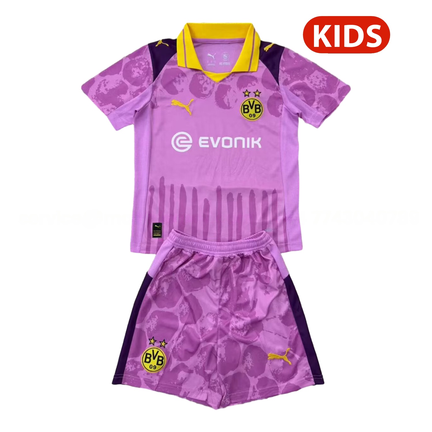 Dortmund 2025 Club World Cup Goalkeeper Purple Kids Kit - Unitedfutballjersey