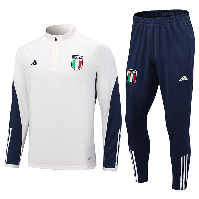 Italy 23-24 Long Sleeve Training Set -Off-White - Unitedfutballjersey