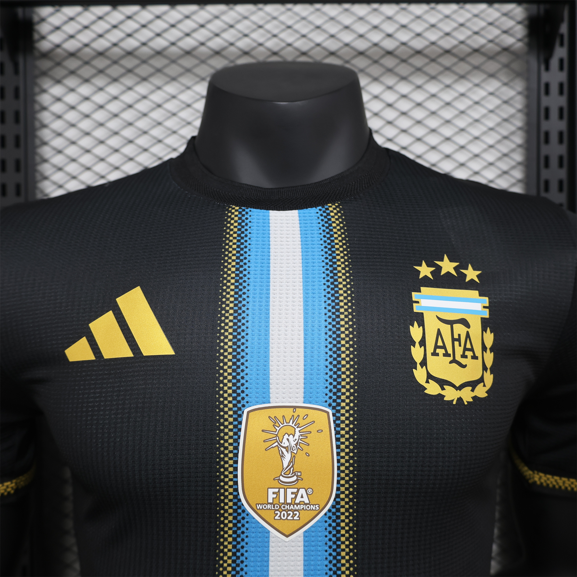 Argentina 2025-26 World Cup 2022 Champions Memorial Black Jersey - Fans Version - Unitedfutballjersey