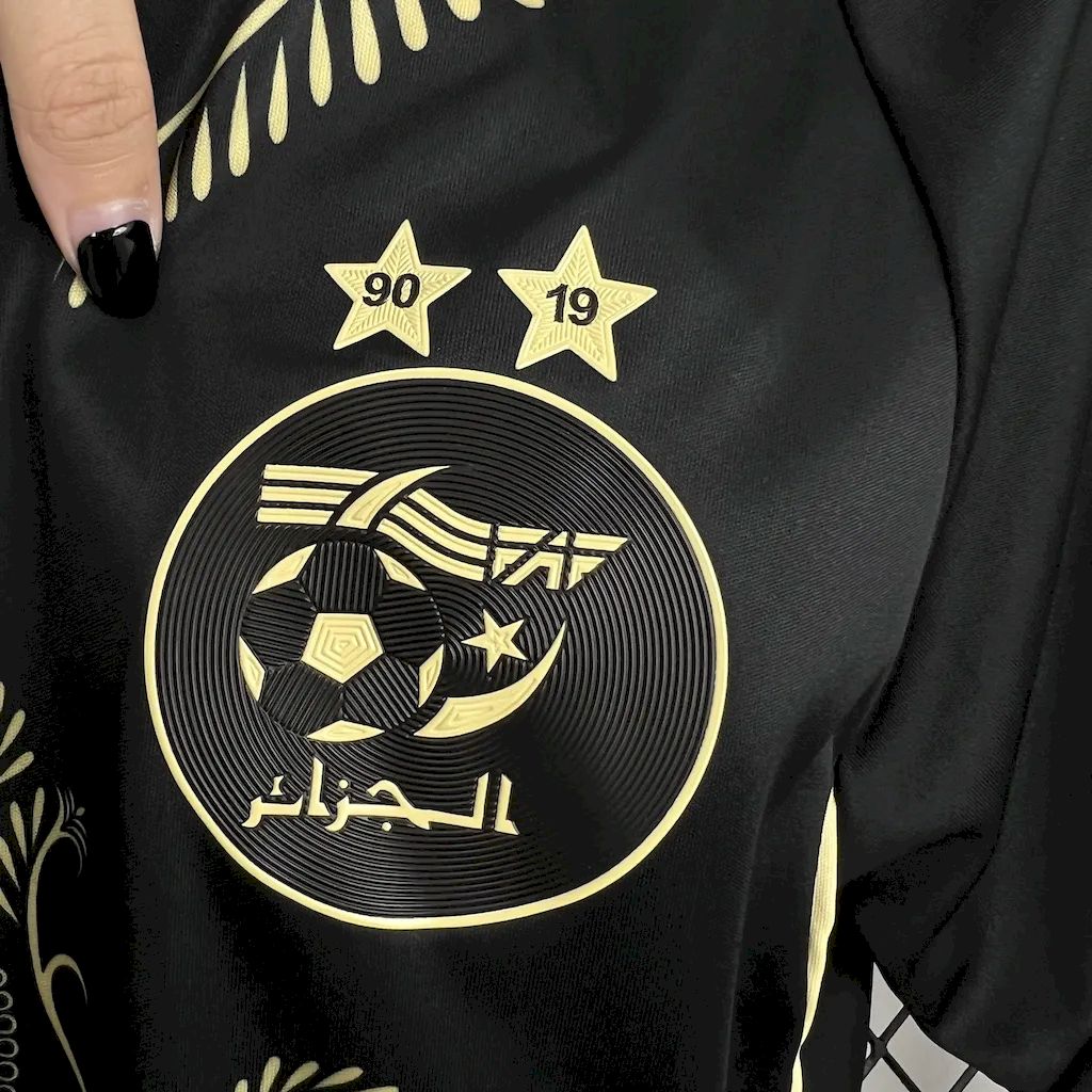 Algeria 2024-25 Black Gold Supporter Jersey - Fans Version - Unitedfutballjersey