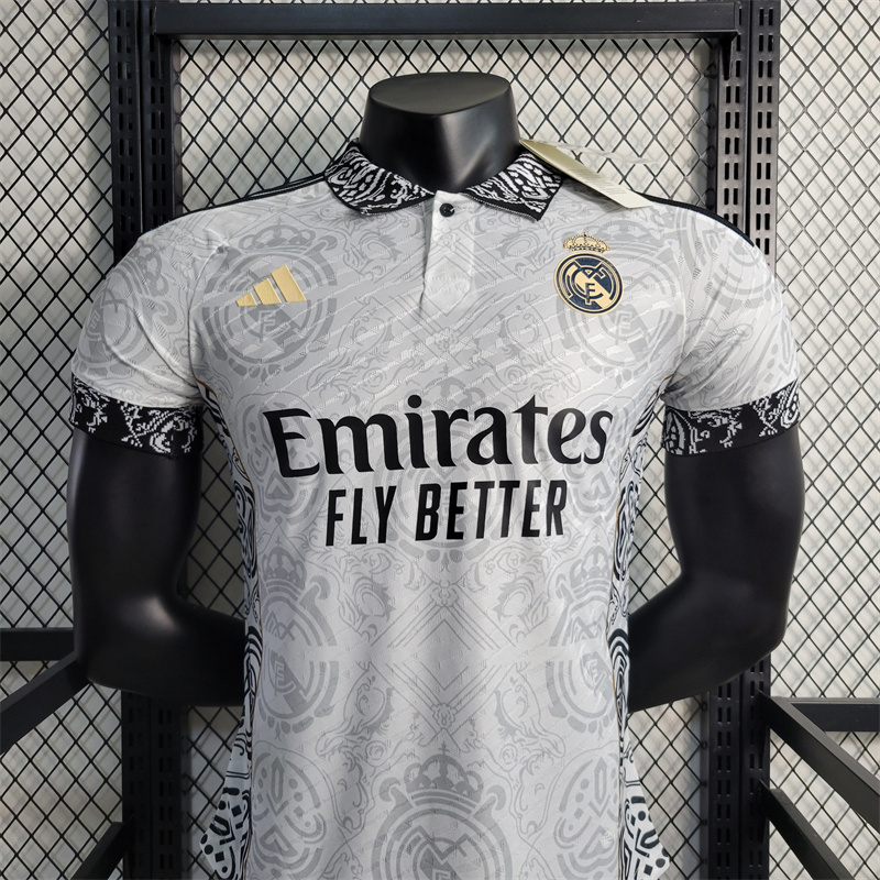 Real Madrid 23-24 White Black Jersey - Player Version - Unitedfutballjersey