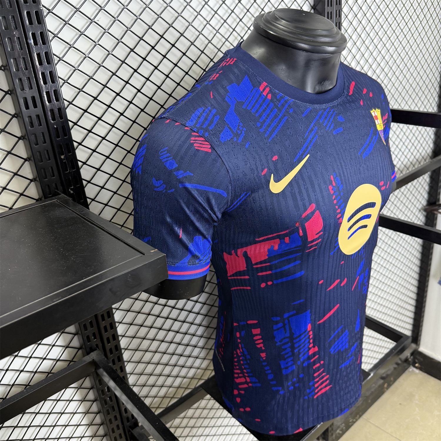 Barcelona 25-26 Red and Blue Graffiti Deep Blue Jersey - Player Version - Unitedfutballjersey