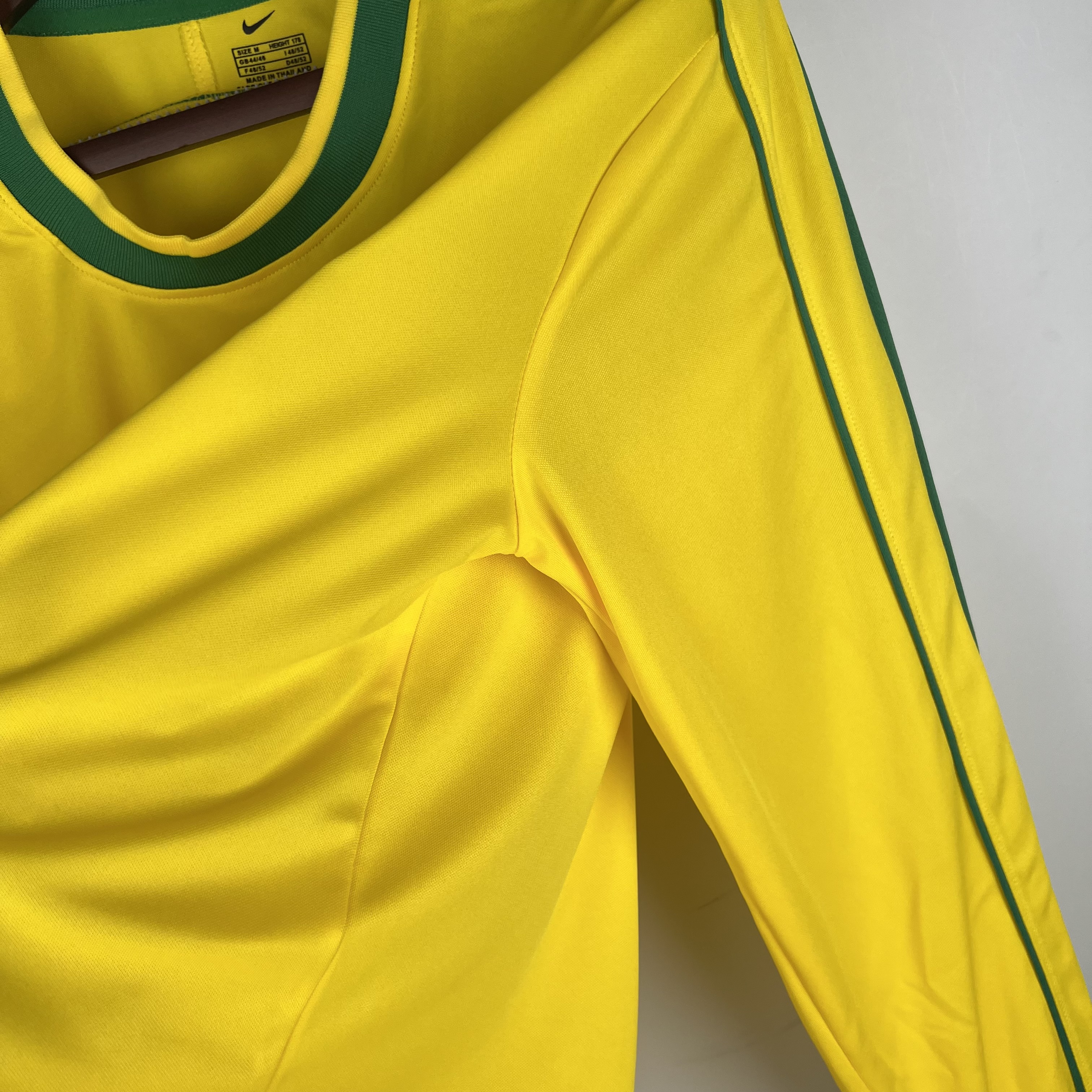 Retro Brazil 1998 Home Stadium Long Sleeve Jersey - Unitedfutballjersey