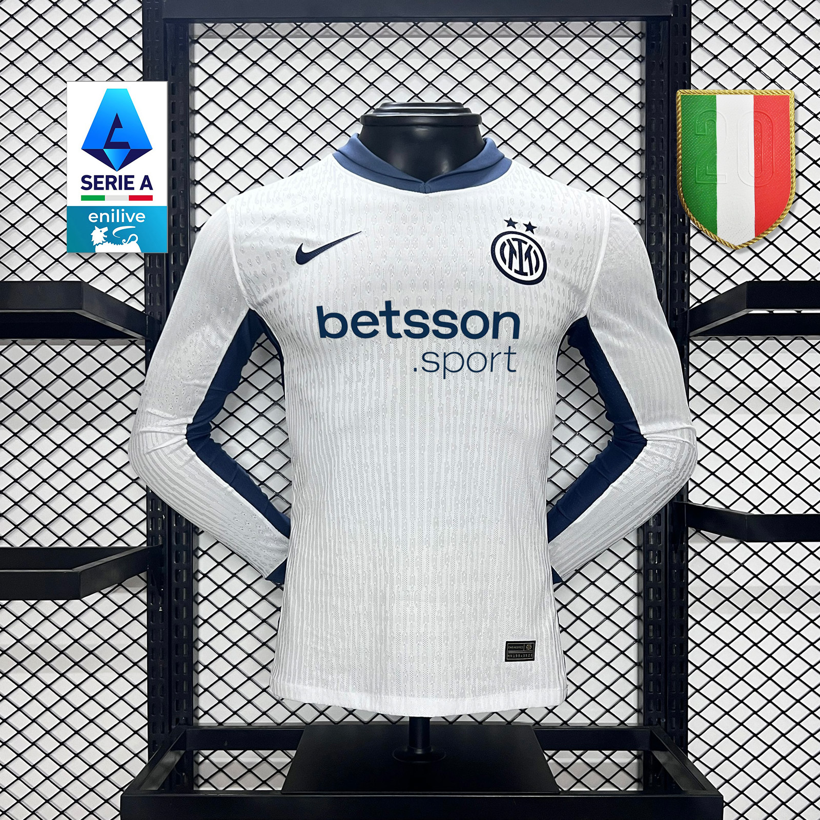 Inter Milan 24-25 Away Long Jersey With Chest Advertisement - Player Version - Unitedfutballjersey