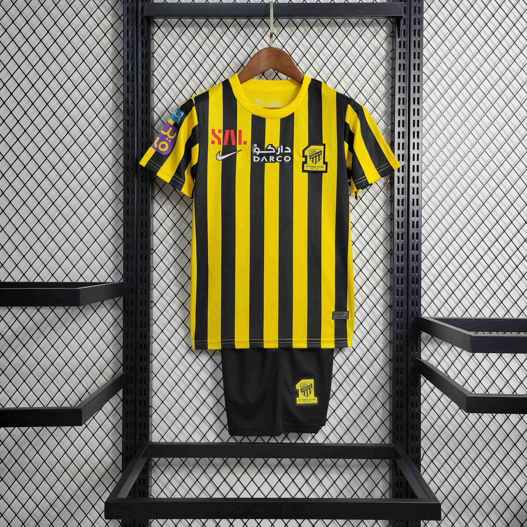 Al Ittihad Jeddah United 23-24 Home Kids Kit - Size 16-28 - Unitedfutballjersey
