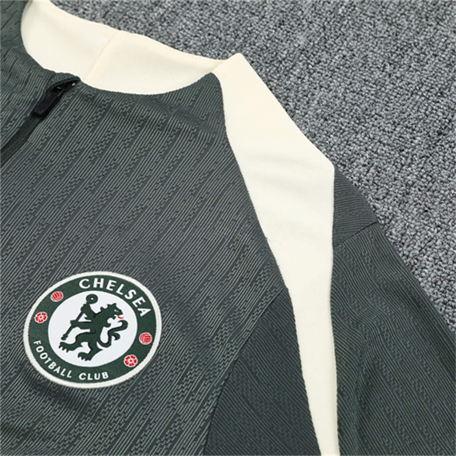 C.H.E.L.S.E.A 25-26 Long Sleeves Training Set - Army Green Top & Army Green Shorts - Unitedfutballjersey